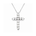 Sterling Silver Cz Cross Pendant
