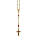 Red Enamel And Swarovski Crystal Rosary