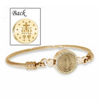 Stainless Steel Miraculous Medal - Virgin Mary Bangle Bracelet