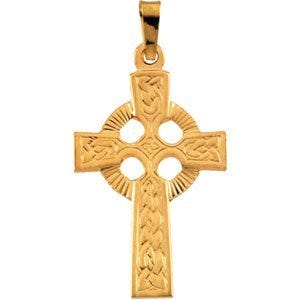 Gold Fancy Celtic Cross Pendant