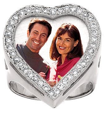 Photo Diamond Heart Ring
