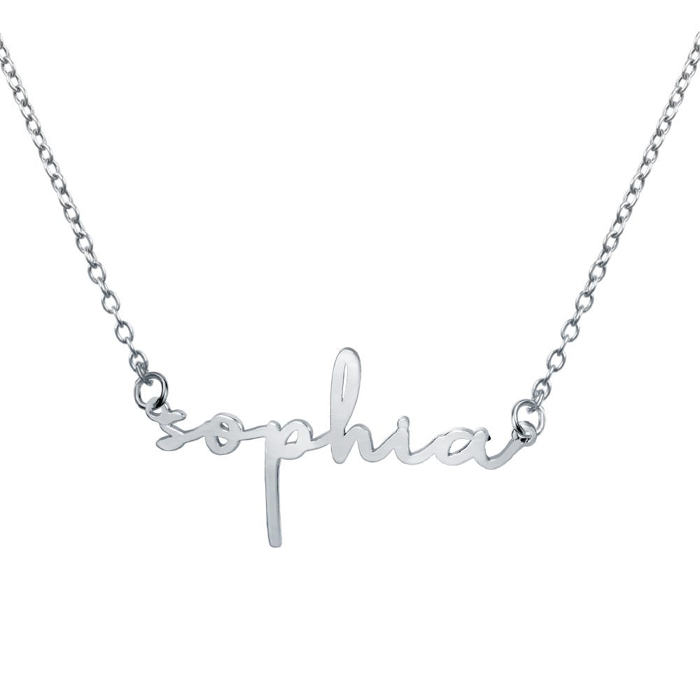 Simple Elegance Script Name Necklace