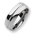 Tungsten Grooved Approx. 0.31 Inch Polished Wedding Band