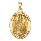Saint Foillan Oval Religious Medal