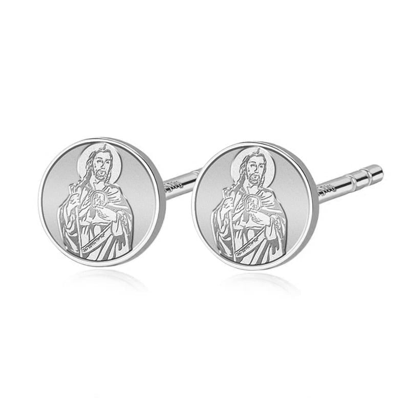Pair Of Saint Jude Stud Earrings