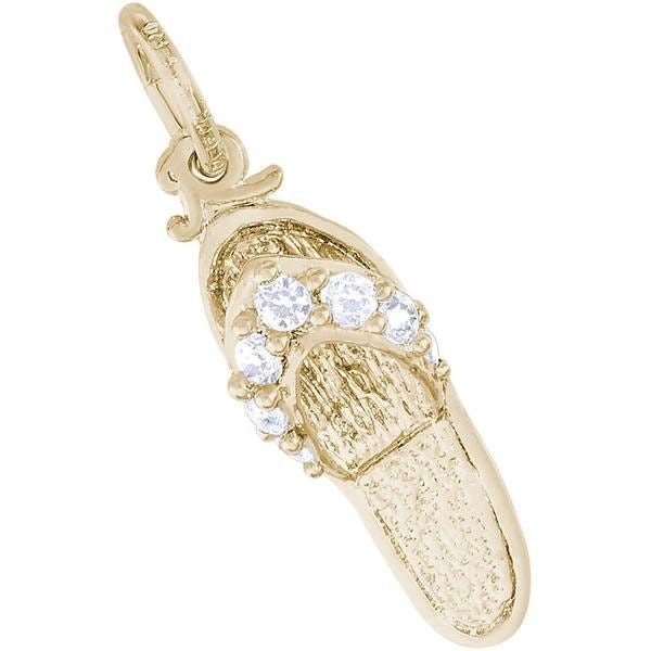 Sandal - Syn White CZ Engravable