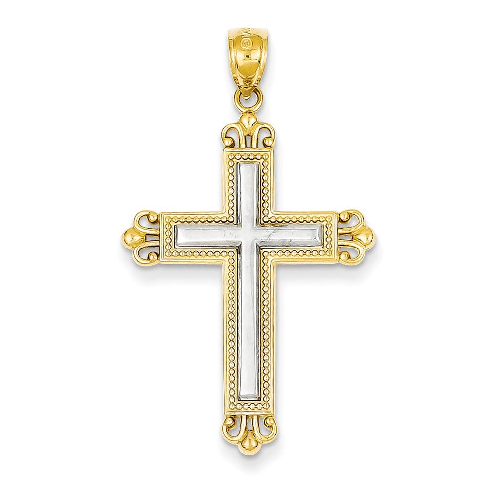 Two-Tone Cross Pendant