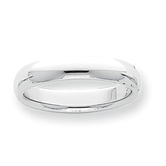 Platinum Approx. 0.20 Inch Half-Round Comfort Fit Lightweight Band