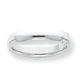 Platinum Approx. 0.20 Inch Half-Round Comfort Fit Lightweight Band