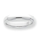 Platinum Approx. 0.20 Inch Half-Round Comfort Fit Lightweight Band