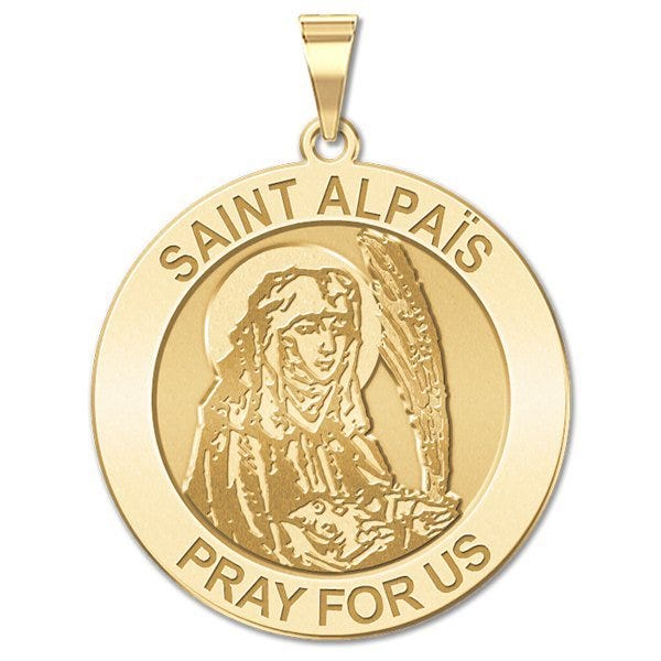 Saint Alpais Round Religious Medal