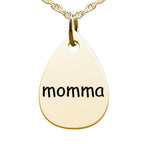 Momma Teardrop Shaped Charm