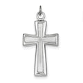 Sterling Silver Polished And Satin Cross Pendant