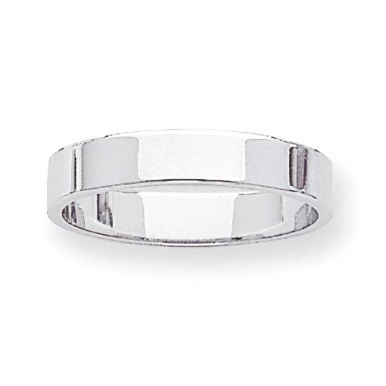 14K White Gold Approx. 0.16 Inch Flat Wedding Band