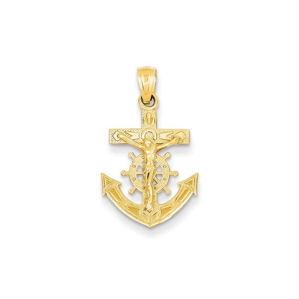 14K Mariner's Crucifix Pendant