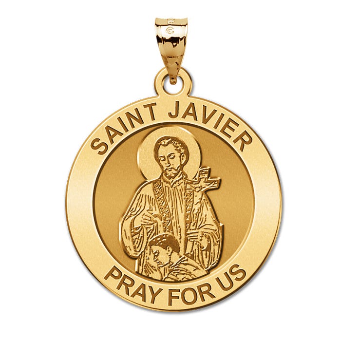 Saint Javier Round Religious Medal