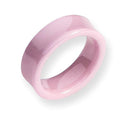 Ceramic Pink Concave Approx. 0.28 Inch Polished Wedding Band
