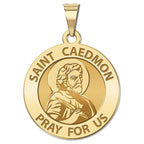 Saint Caedmon Round Religious Medal