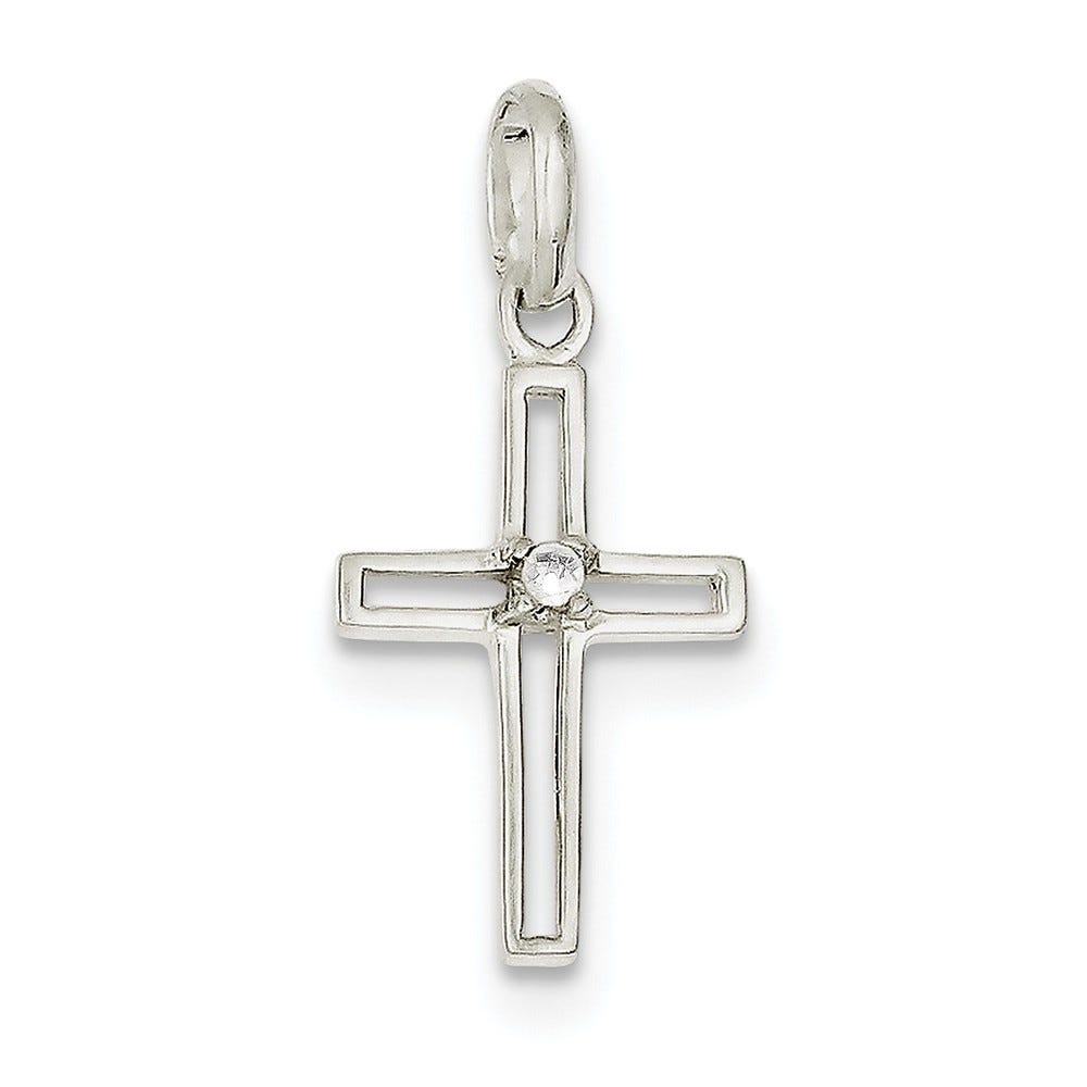 Cz Cross Pendant