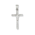 14K White Gold Crucifix Pendant