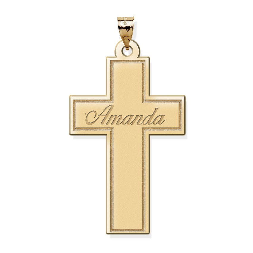Personalized Cross With Script Name