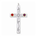 Bezel Crystal Family Cross Pendant