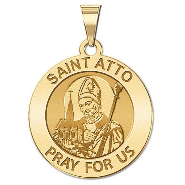 Saint Atto Round Religious Medal