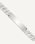 Custom Engraved Sterling Silver Men's Curb Link ID Bracelet