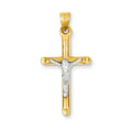 Two-Tone Hollow Crucifix Pendant