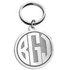 Circle Block Monogram Keychain