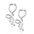Pair of Nurse Initial Stethoscope Stud Earrings