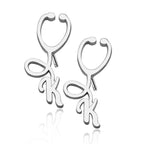 Pair of Nurse Initial Stethoscope Stud Earrings
