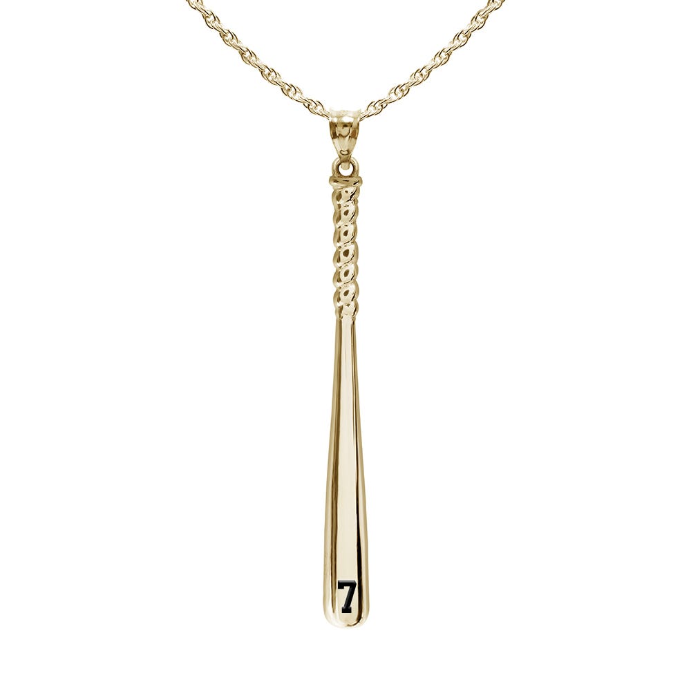Personalized 3D Baseball Bat Pendant