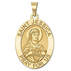 Saint Jessica Religious Oval Medal