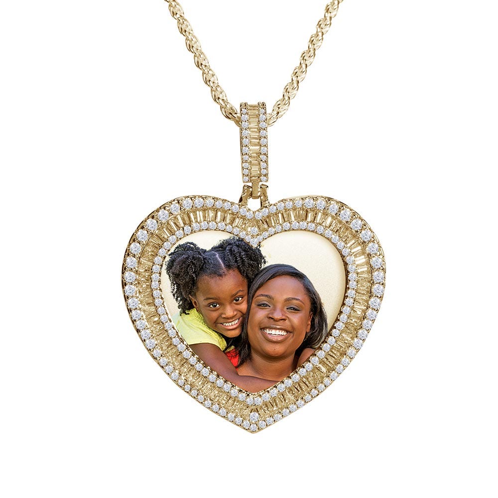 Premium Heart Encrusted Gemstone Necklace