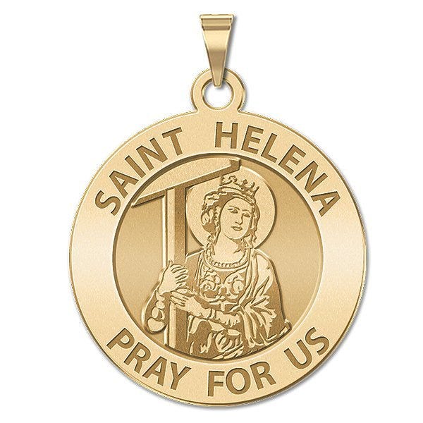 Saint Helena Round Religious Medal