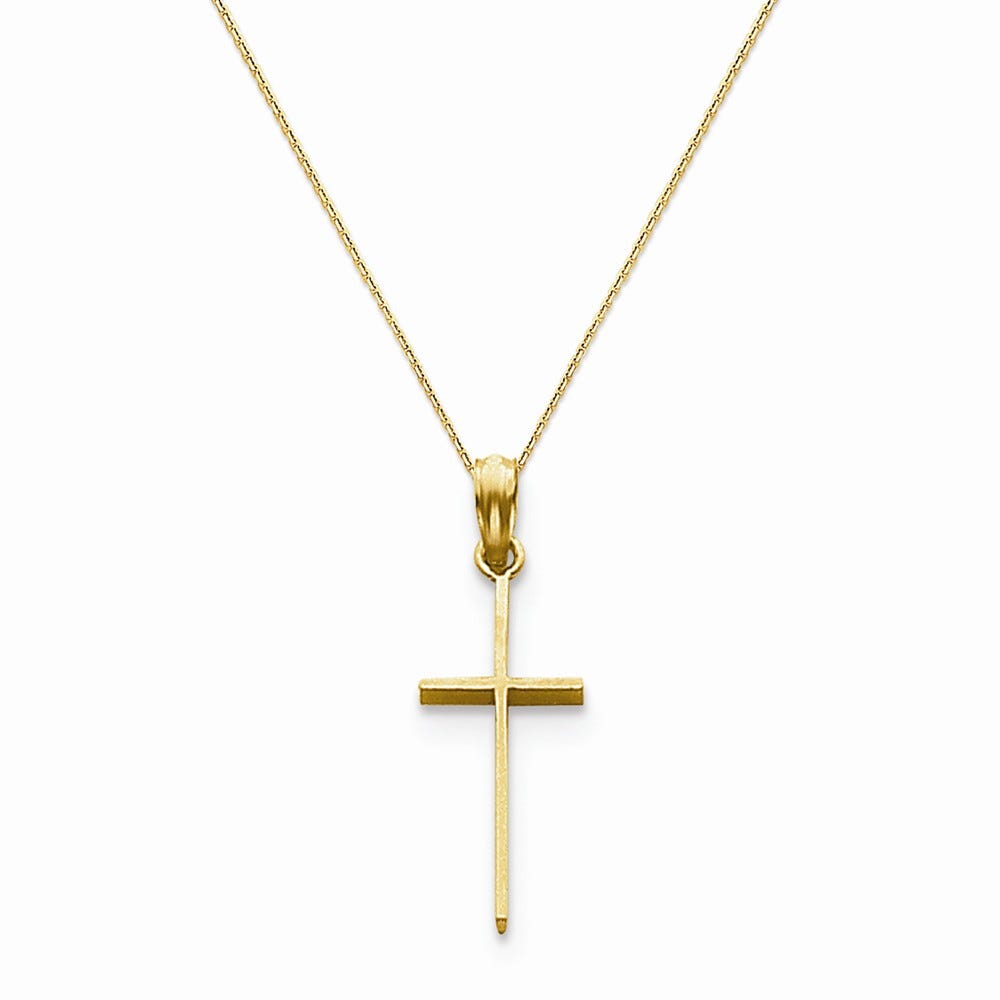 14K Polished Cross Pendant