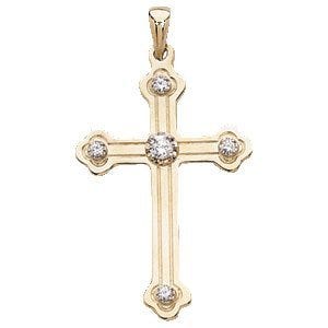 Cross Pendant With Diamonds