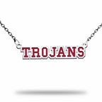 Usc Color Enamel Block Trojan Necklace