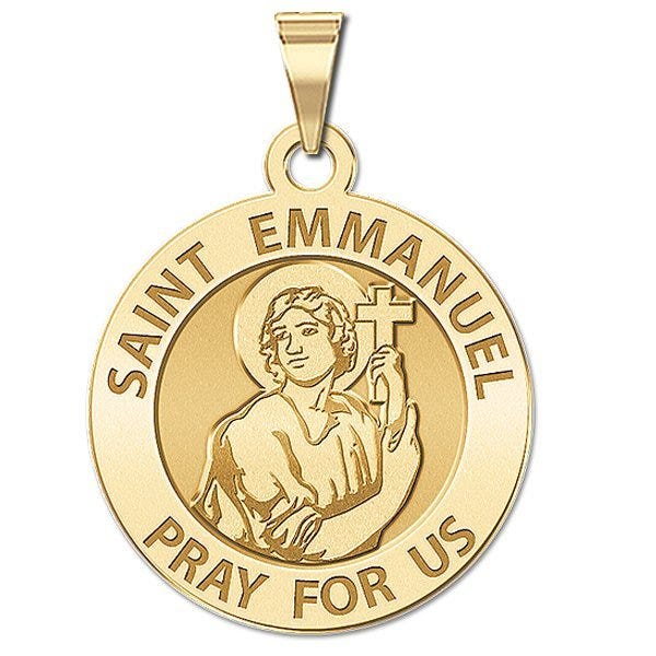 Saint Emmanuel Round Religious Medal