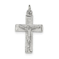 Sterling Silver Squared Cross Crucifix Pendant