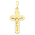 14K Polished Crucifix Pendant