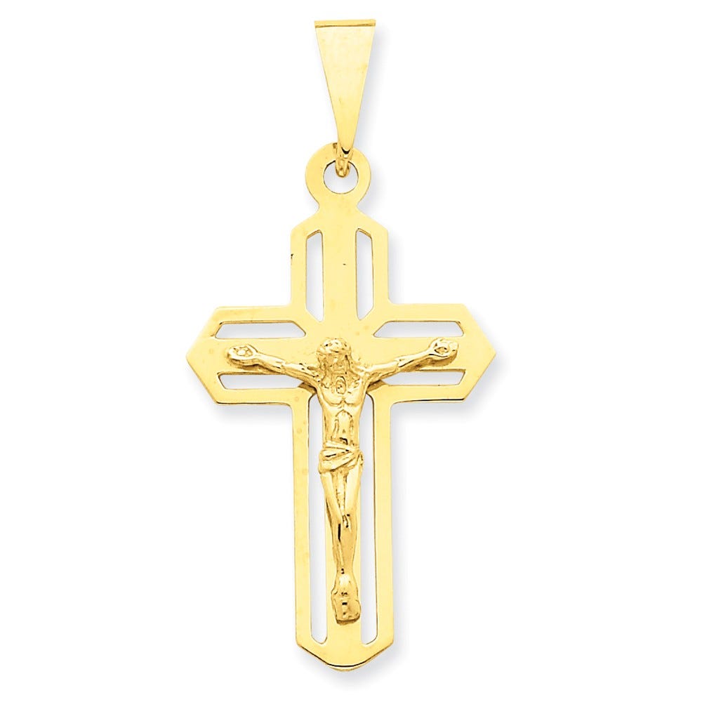 14K Polished Crucifix Pendant