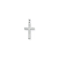 14K White Gold Cross Pendant