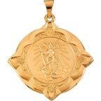 14K Gold Saint Raphael Medal