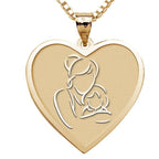 Mother and Daughter - Heart Pendant