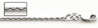 14K White Gold 1.6mm Parrisan Wheat Chain