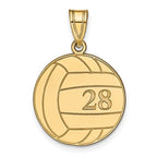Custom Volleyball Charm or Pendant with Number