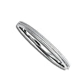 14K White Gold Approx. 0.08 Inch Milgrain Wedding Band