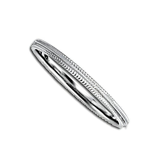 14K White Gold Approx. 0.08 Inch Milgrain Wedding Band